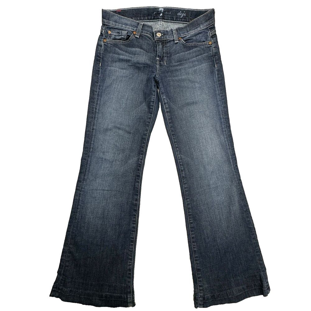 7 For All Mankind Dojo Jeans Women's Size 26(W30xL30) Blue Flare